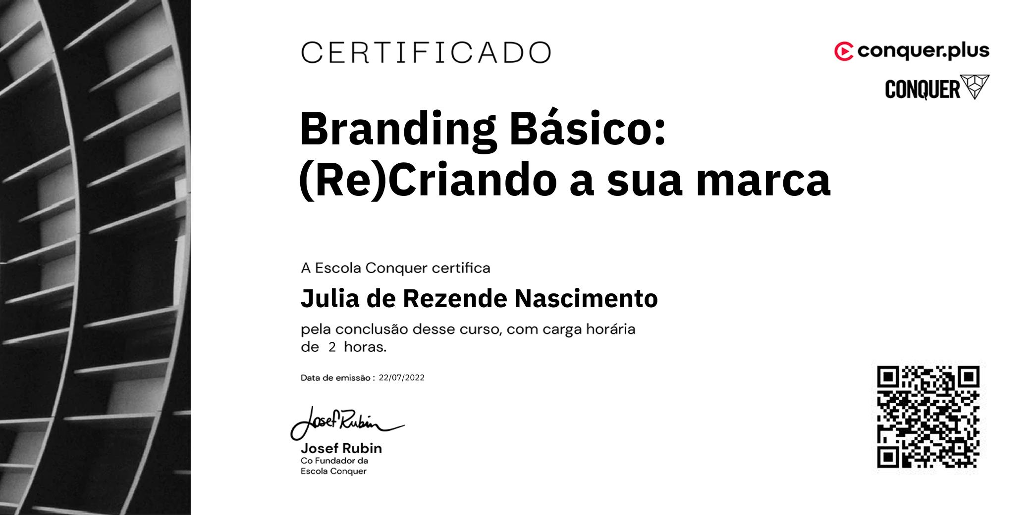 Certificado de Branding Básico: (Re)Criando a sua marca
